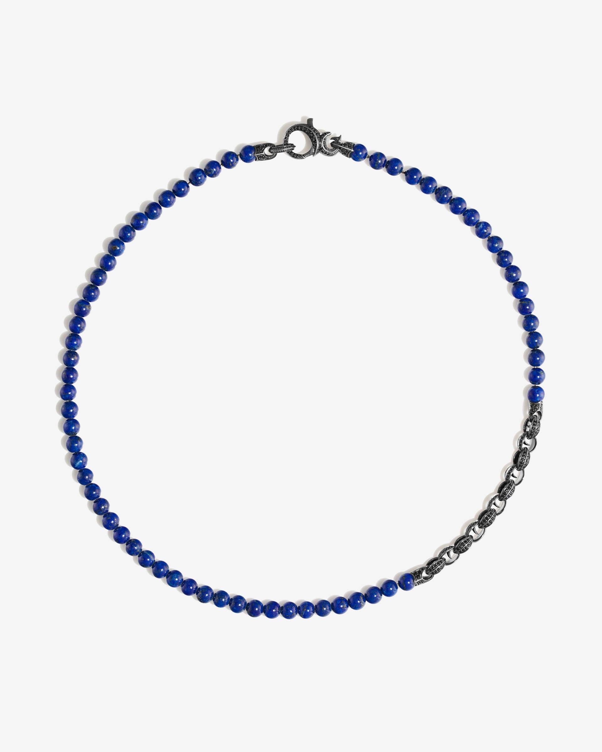 Thorn Beaded Blue Lapis Necklace 