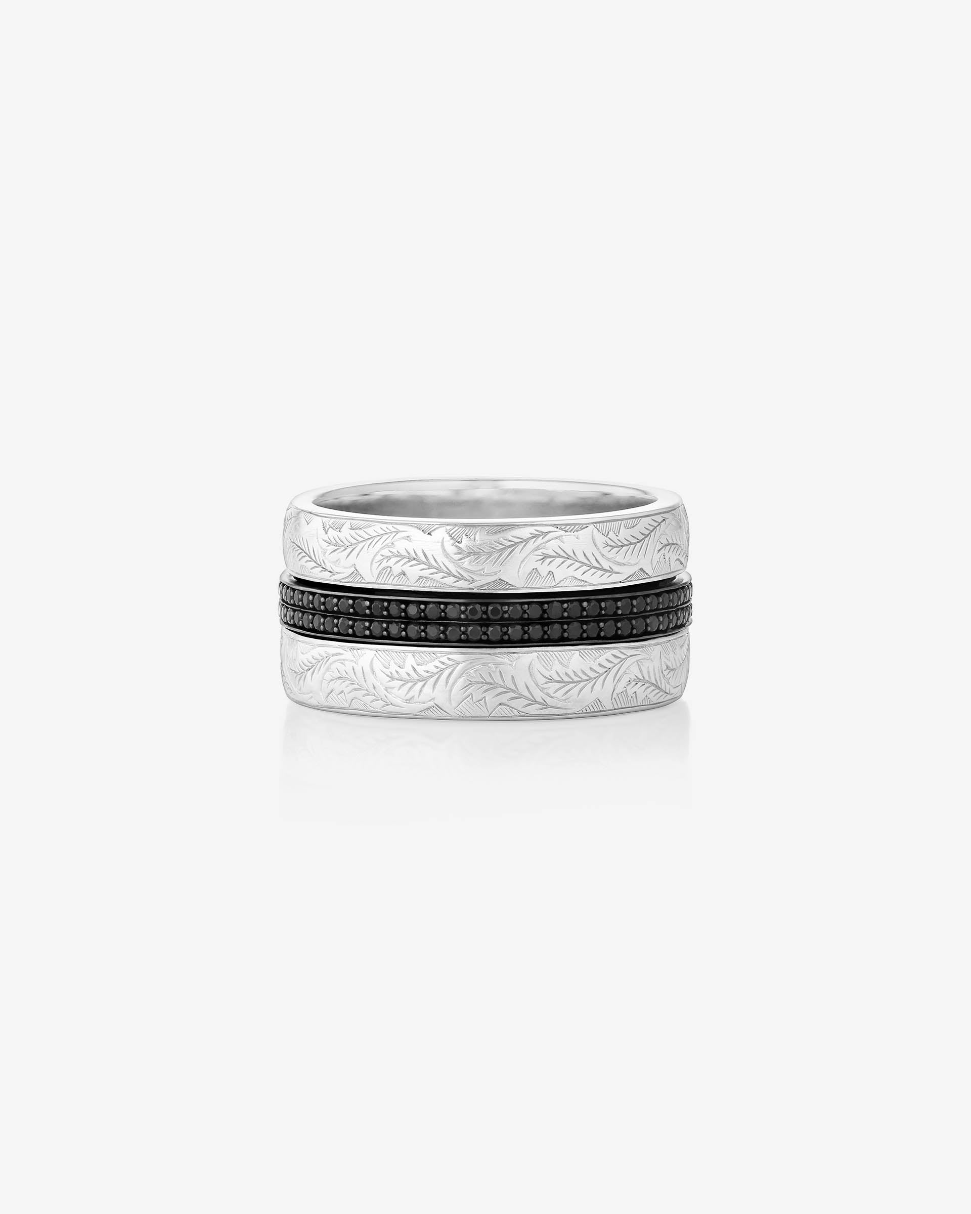 White Gold Cigar Leaf Spinning Ring | Stephen Webster – stephenwebster